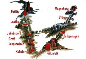 modifiziert, nach einem Wandgemälde am "Museum" in Putlitz. Wer hat den Schlüssel? Wir haben es nicht rausgekriegt!