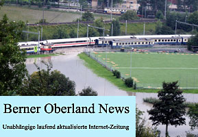 Abstellgleise im Bahnhof Interlaken Ost.