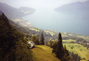 Blick von der Terrasse des Restaurants Unterstetten.