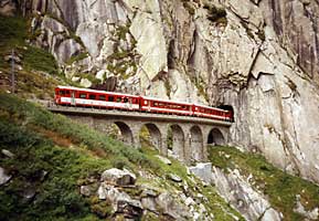 Auf der Reußbrücke an der Teufelsschlucht