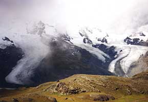 Blick von Riffelberg zum Theodulgletscher