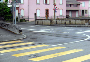 ausgebaute Kreuzung