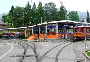 Gleisdreieck im Bahnhof von Villars