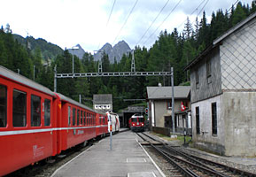 Zugkreuzung in Preda